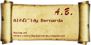 Alföldy Bernarda névjegykártya